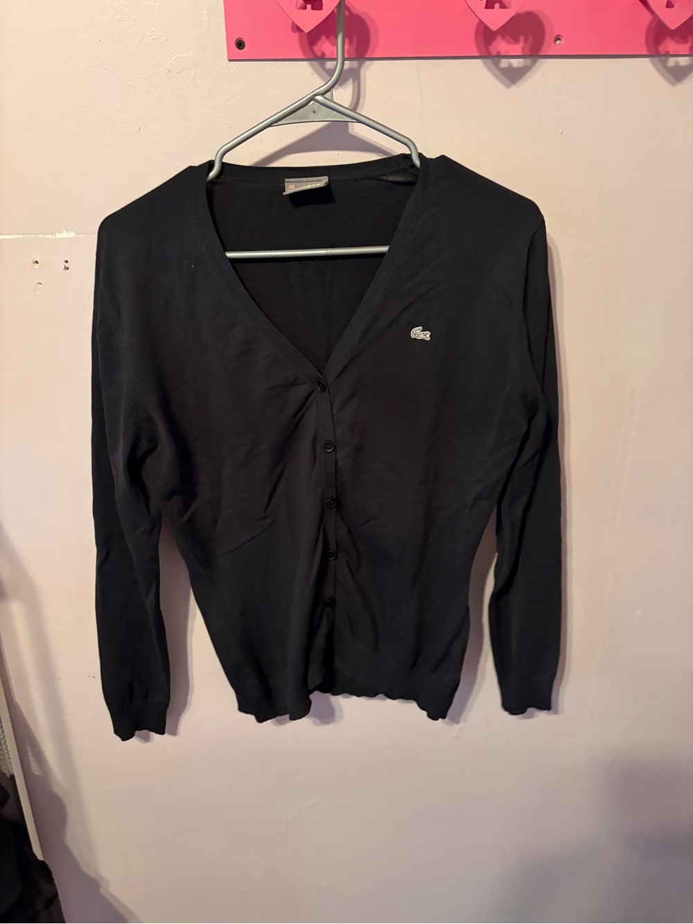 LACOSTE black cardigan